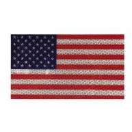 Close-up of 3.75 x 6.5 inch American Flag showing stars and stripes - American Flag 3.75 x 6.5