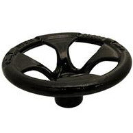 A black replacement wheel handle for a 2-3 9650 BFV scale - Replacement Wheel Handle For 2-3 9650 Butterfly Valve