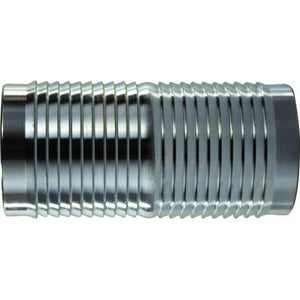 A silver-colored steel mender plated fitting designed for hose repair and connection. - 6 Mender Plated