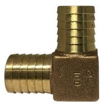 1 Bronze Hose Barb Lead-Free Elbow 90 Lead-free bronze elbow with hose barb