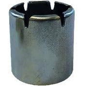 A silver-colored metal pipe crimp ferrule with a black tightening mechanism. - 3 x 3-9/16 Crimplok Crimp Ferrule Stainless Steel 304