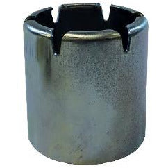 A silver-colored metal crimp ferrule, typically used in plumbing for pipe connections. - 4 x 4-13-16 CrimpLok Crimp Ferrule