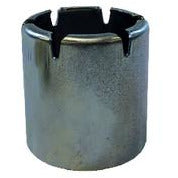 A silver-colored metal crimp ferrule, typically used in plumbing for pipe connections. - 3-4 x 1-8-32 Crimplok Universal Light-Duty