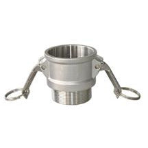 A stainless steel ball joint with a sturdy metallic finish, designed for plumbing or pneumatic applications. 1 Part B Stainless 316