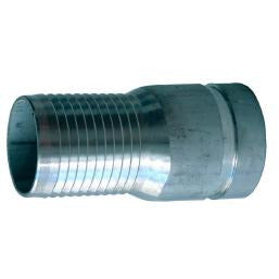 A silver-colored Victaulic plain combination nipple, 6 inches in size, for plumbing or piping applications - 6 Combination Nipple Victaulic Plain