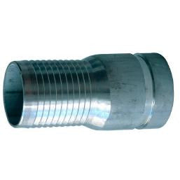 A steel combination nipple with one end barbed and the other end grooved, for industrial hose connections - 2 Combination Nipple Victaulic Plated
