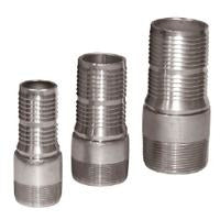 Threaded plated CrimpLok combination nipple with 1 inch connection for secure hose and pipe assemblies – 1 CrimpLok Combination Nipple Threaded Plated