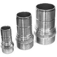 Stainless Steel 316 Threaded plated CrimpLok combination nipple with 1 inch connection for secure hose and pipe assemblies - 1 CrimpLok Combination Nipple Threaded Stainless Steel 316