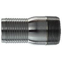 Heavy-duty CrimpLok combination nipple with 4 inch connection in plain finish for industrial hose and pipe assemblies – 4 CrimpLok Heavy-Duty Combination Nipple Plain Use