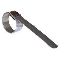 Steel Hammerlock Double Wrapped Hose Clamp, a heavy-duty clamp designed for high-pressure hose and fitting applications - 6-1-2 Hammer Lock 5-8 Wide