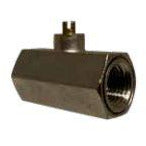 A brass mini ball valve screwdriver with a viton seal. - 1/2 Female x Female Mini Ball Valve Screwdriver with Viton Seals