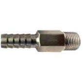 Corrosion resistant aluminum anti-siphon valve with hose barb and male pipe thread for domestic or industrial fluid systems - 3/8 Hose Barb X 1/4 Male Pipe Thread Aluminum Anti-Siphon Valve