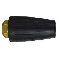 A black and yellow turbo nozzle for pressure washers with a steel male quick connect, designed for high-pressure cleaning - 5.0 Turbo Nozzle 2500