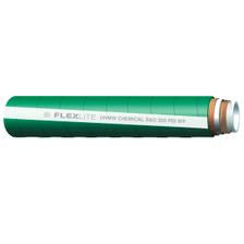 A green FLEXCHEM UHMW corrugated plumbing pipe. 1 Flexchem Ultra High Molecular Weight Corrugated  100' Roll