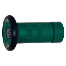 A green acrylonitrile butadiene styrene fog nozzle for garden hose thread connection - 3-4 Green Acrylonitrile Butadiene Styrene Fog Nozzle Garden Hose Thread
