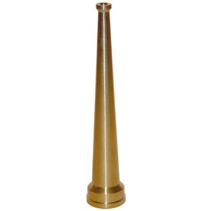 A gold-colored brass nozzle with NPS threading, designed for fluid control applications. - 3/4 Special Brass Nozzle National Pipe Straight