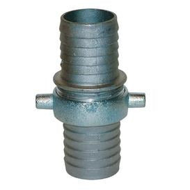 A gray aluminum 1-1/2 short shank pipe connector with duct - 1-1-2 Short Shank Aluminum National Pipe Straight Set with Duct