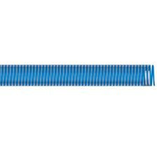 A coiled blue PVC suction tube with a visible ribbed texture. 2 Saturn Polyvinyl Chloride Suction 100' Roll
