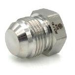 A stainless steel Joint Industry Council plug with a male JIC connection type, designed for sealing and protecting open fittings in hydraulic and pneumatic systems. - 316 -10 Joint Industry Council Plug