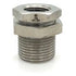 A silver-colored 316 3/8 FNPT bulkhead with a nut included, designed for plumbing and piping applications. - 316 3/8 Female National Pipe Thread Bulkhead (Nut Included)