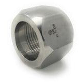 A stainless steel JIC Tube Nut designed for use in hydraulic and pneumatic systems. - 316 -04 Joint Industry Council Tube Nut
